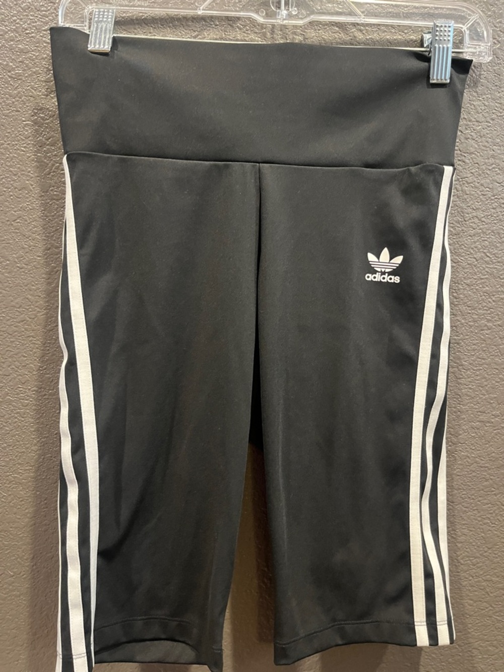 adidas Black High-Waist Three-Stripe Bike Leggings